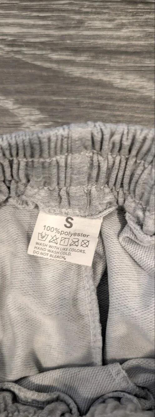 Women's Grey Jogger Sweatpants with Paw & Heart Print